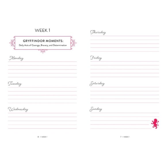 New Harry Potter Courage Guided Gryffindor Journal - Picture 3 of 8